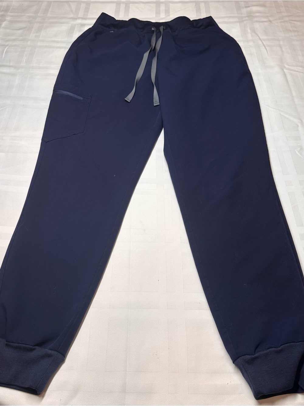 FIGS Women's High-Rise Zamora Jogger Scrub Pants Navy Blue M/T Medium Tall